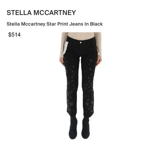 Stella McCartney Star Tonal Jeans - NEW